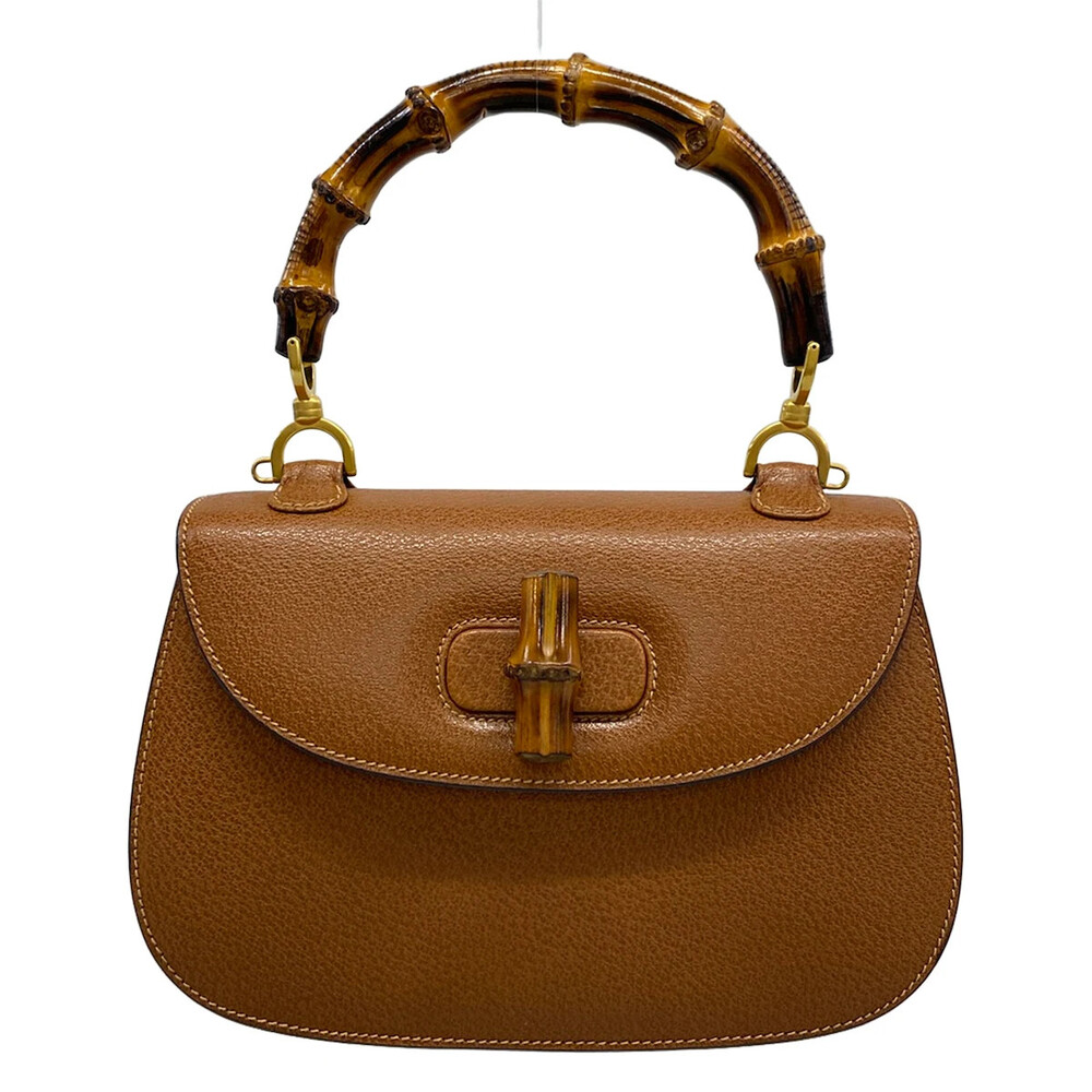 Gucci Bamboo Brown Leather Handbag #304943G16B
